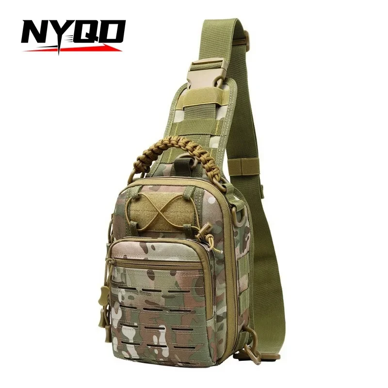 Outdoor Sports Military Enthusiasts Waterproof and Wear-resistant Camouflage Camping and Mountaineering Tactical Chest Bag