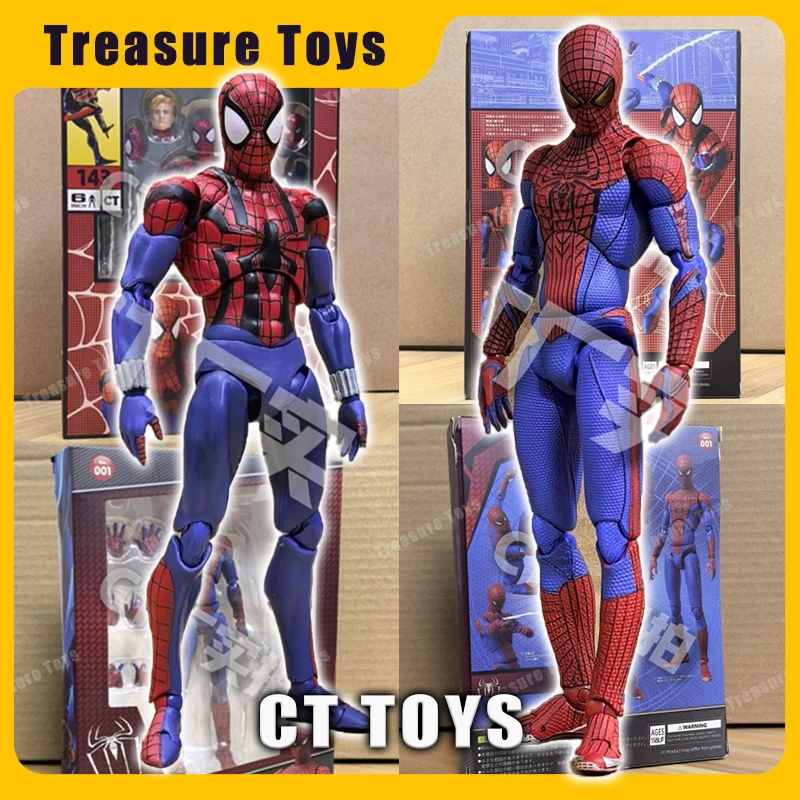 Ct Toys Spiderman Mafex 001 Mafex 143 Peter Parker Andrew Garfield The Amazing Spider-Man 2.0 Anime Action Figures Custom Gifts