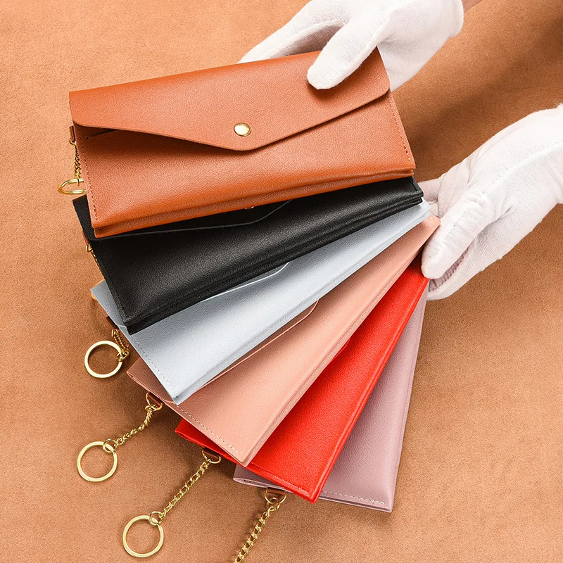 Fashion Hasp Wallets for Women Long Envelope Purses Handbags PU Leather Cards Holder Phone Clutch Bag Billfold Ladies Coin Purse