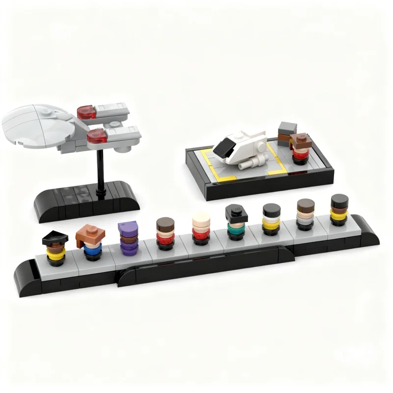 141pcs MOC Enterprise And Shuttlepod Display Creator Display Model Building Blocks Room Decor Home Decor Display Gift For Adults