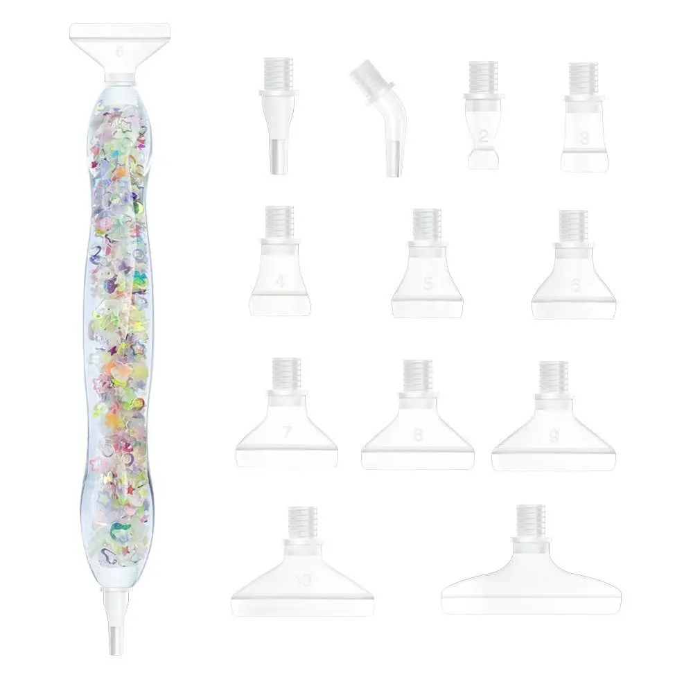 5D Diamond Painting Pen Kit Glow in the Dark Point Drill Pens with 12 Pen Tips Cross Stitch Embroidery Nail Art Accessories