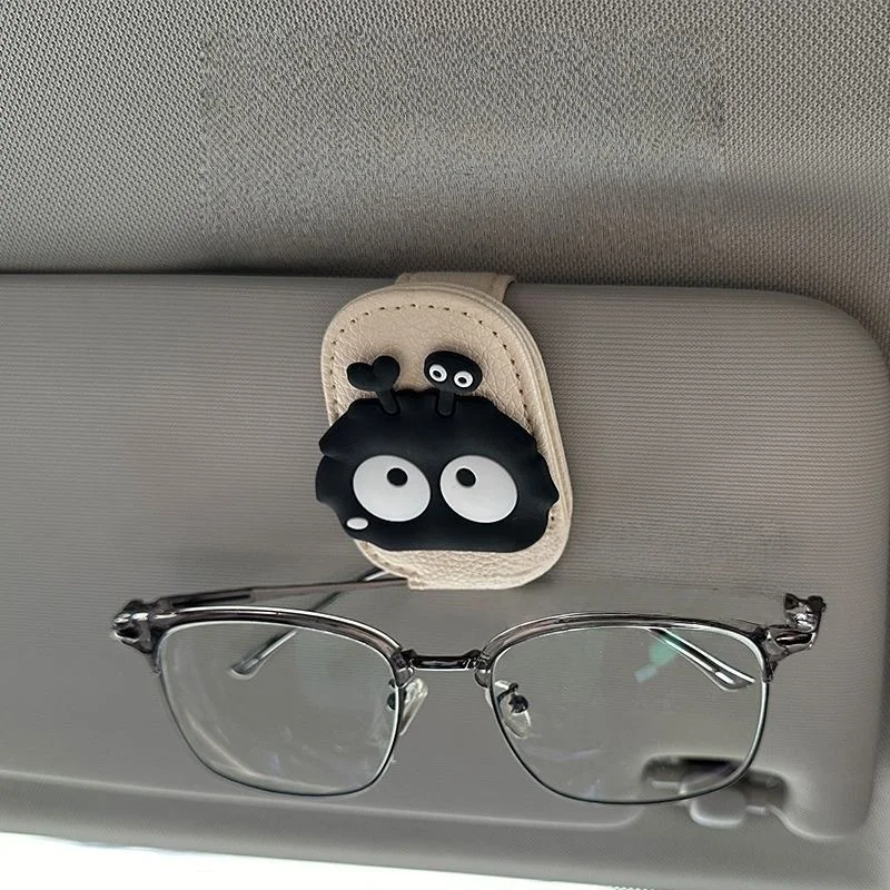 حامل النظارات الشمسية للسيارة قناع النظارات الشمسية كليب المغناطيسي النظارات الجلدية حامل النظارات شاحنة اكسسوارات السيارات للنساء الرجال