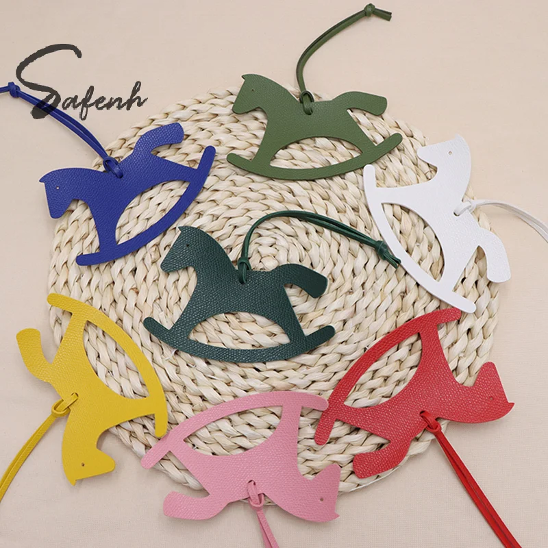 Moda Hayvan Truva Şekilli Deri Kolye Anahtarlık Pony Charm Bayanlar Sırt Çantası Çanta Süsler Hediye Aksesuarları