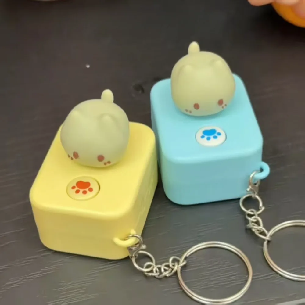 مزحة مربع المقبس القط مواء لعبة الصوت المفاتيح حقيبة ظهر الطالب متعة لعبة تخفيف التوتر #4