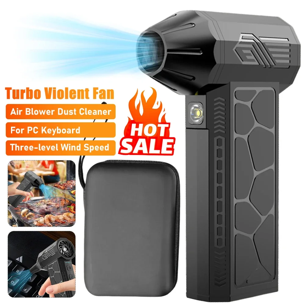 

Мини-турбореактивный вентилятор 130000 RPM Strong Winds 50 м/с Turbo Violent Fan 3000 мАч Мощный воздуходувка для очистки клавиатуры ПК