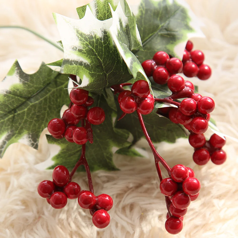 

3Pcs Artificial Simulation Berry Bean Branches Lifelike Berry Bouquet Rustic Home Wedding Party Decoration Berries Decor