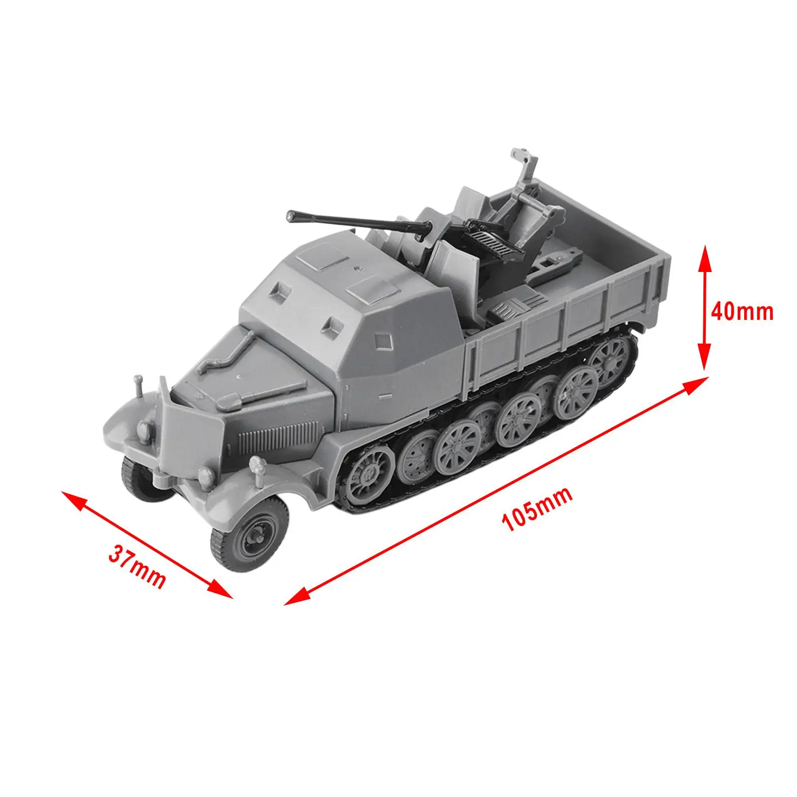 1:72 Juguetes de modelos de vehículos blindados de media pista Kits de modelos de vehículos ensamblados 4D para educación infantil