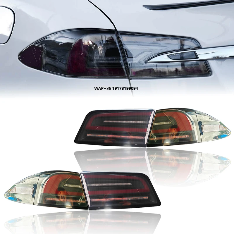 For  Model S 1st and 2nd Generation LED Tail Lights Upgrade New Black Taillights for Modifications