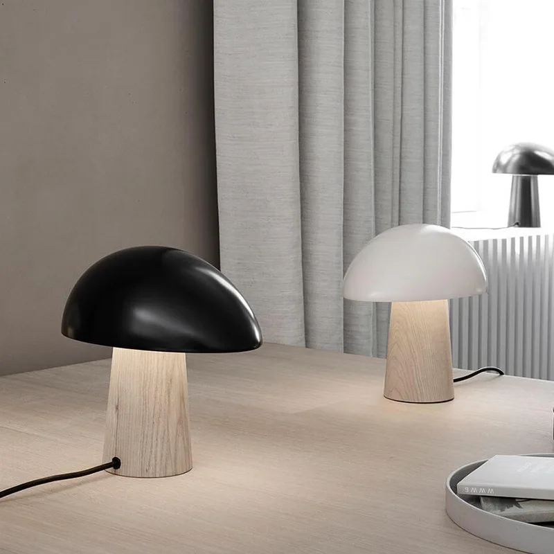 Imagem -03 - Cogumelo Led Table Lamp Postmodern Minimalista Quarto Cabeceira Night Light Quarto de Estudo Hotel Desk Sala de Estar