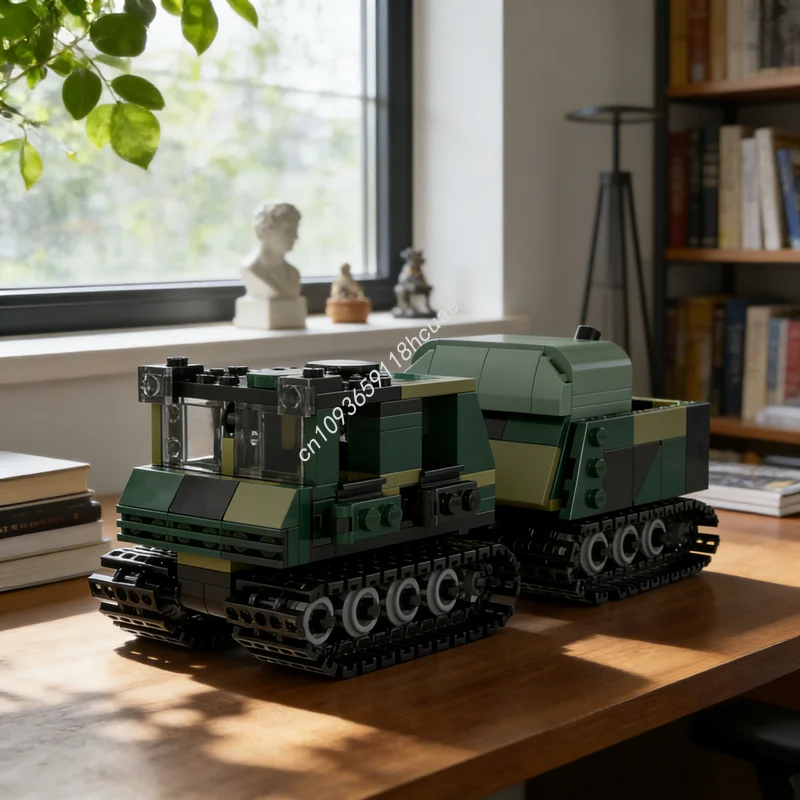 

373 детали MOC Sisu Nasu NA — модель грузовика-мостоукладчика, конструктор, развивающая игрушка, идея для творчества, рождественский подарок, обучающий конструктор для детей