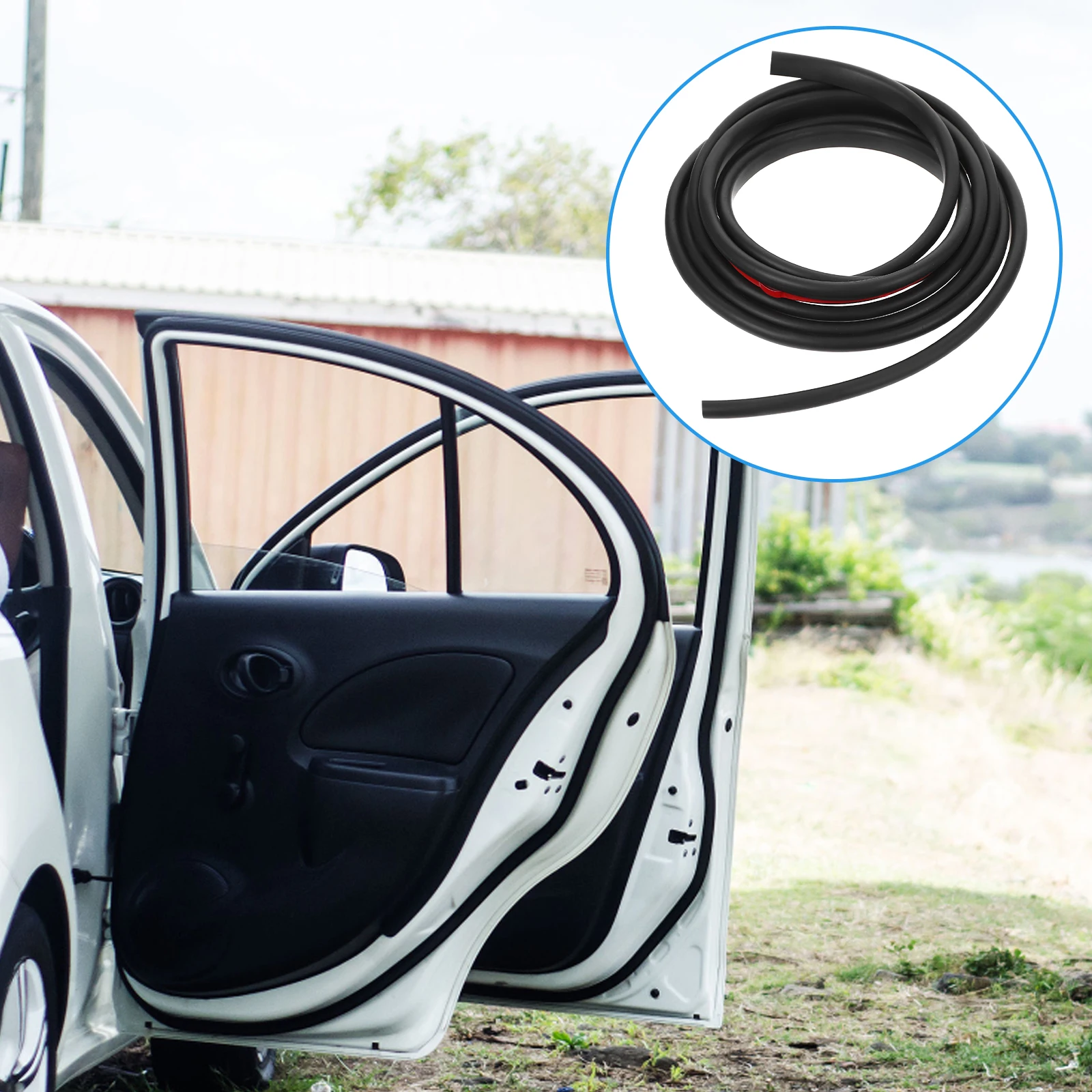 

U Shape 3M Seal Strip 0.15 Inch Black EPDM Rubber Edge Guards for Car Door Trim Moldings Sealing Automotive Protection