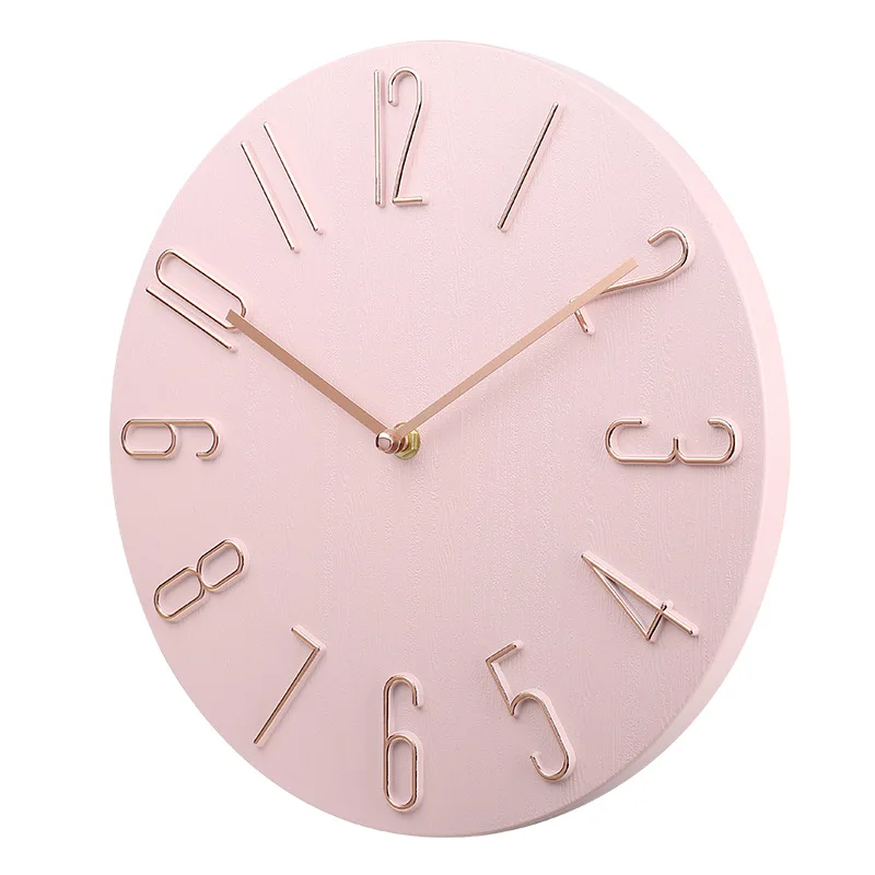 luxury mute wall clock for  room decorative silent clock   12 inch 30cm big quartz clock