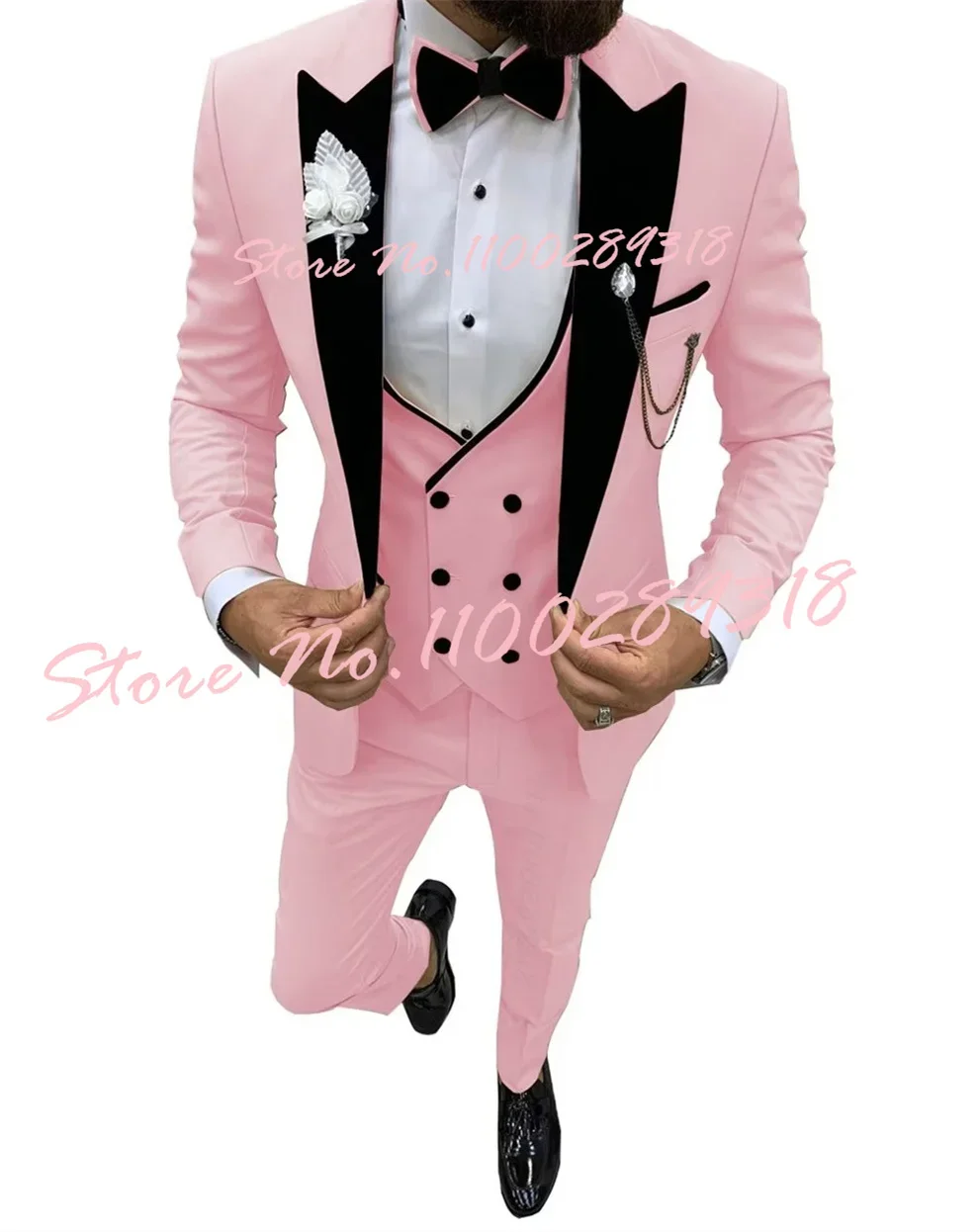 2024 New Design Men Suits Groom Wear Tuxedo Business Party Wedding Formal Causal Suit Terno Masculino 3 Pieces(Blazer+Vest+Pant)