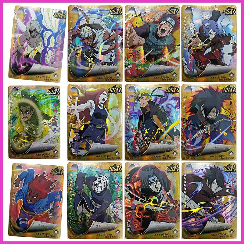 Anime NARUTO Toys for boys Kimimaro Rock Lee Might Guy Killer Bee Inuzuka Konan Kushina Rare SSR Collectible Cards Birthday Gift