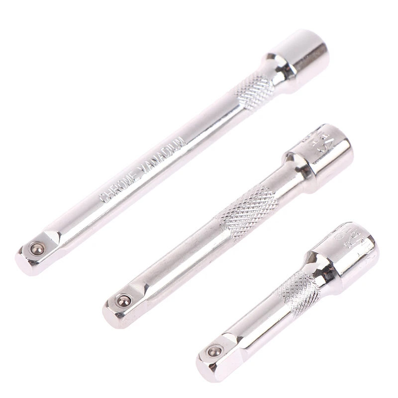 

Chromed Steel Extension Bar Ratchet Socket Wrench Adapter 50/75/100MM Extension Sleeve Wrench Power Drill Adapter