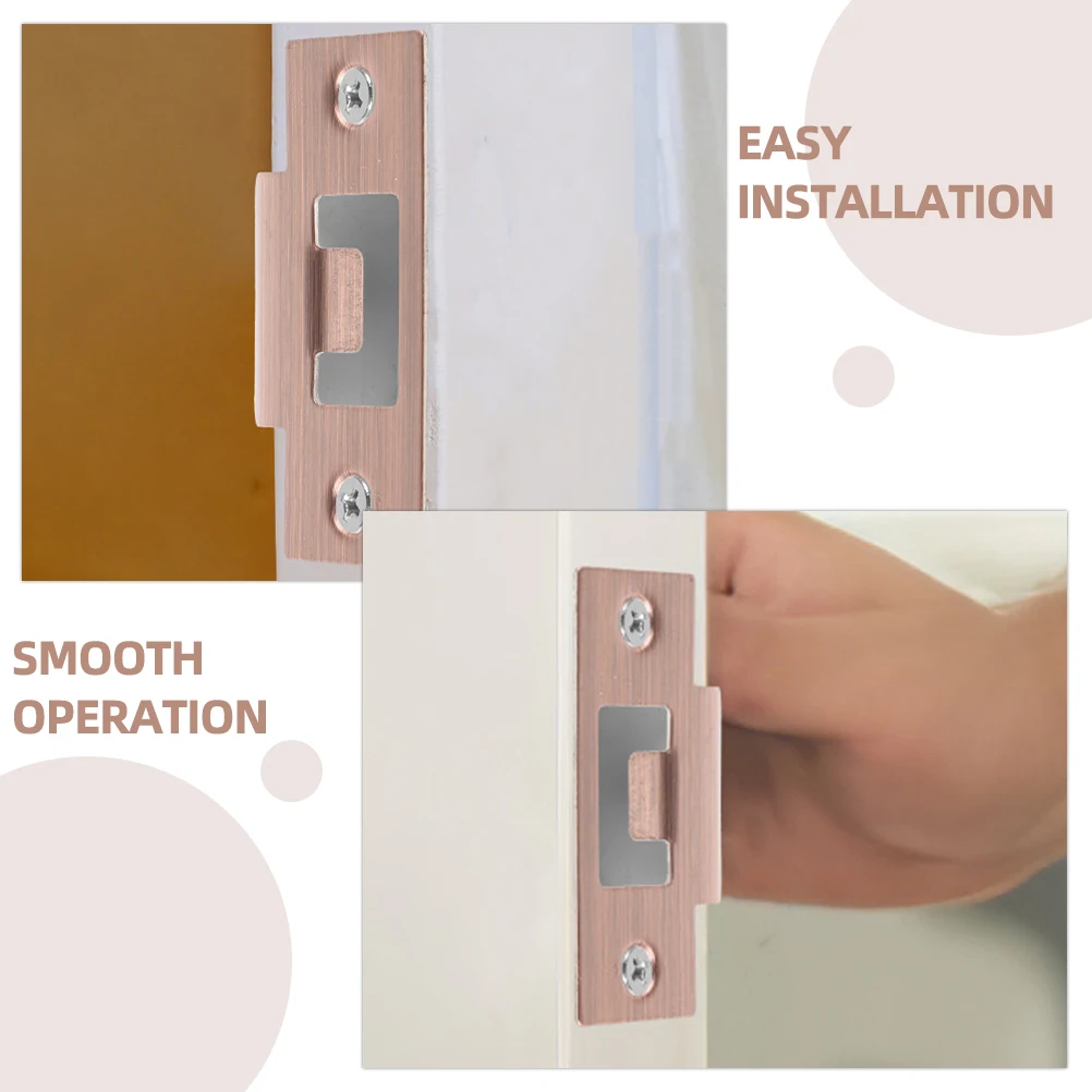 

2Pcs T-Striker Plates Finish Door Strike Plates Metal Guide Plate