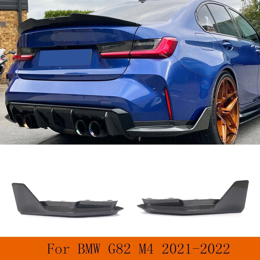 

Dry Carbon Fiber Rear Bumper Canard Splitters Flaps Apron for BMW 4Series G82 M4 2021 2022 Rear Diffuser Splitters Lip