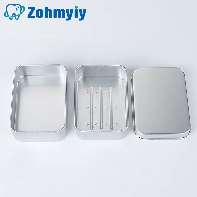 Empty Metal Soap Dish With Lid Soap Box Aluminum Storage Box Case Organizer For Money Coin Candy Key Container Jar Cans