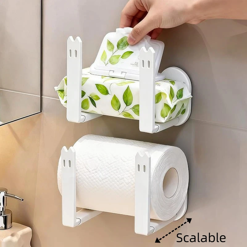 2PCS White Kitchen Hole Free Hook Traceless Storage Rack Shelf Shelves Pot Cover Cup Rack Kitchen Storage HolderBH-ELEVEN