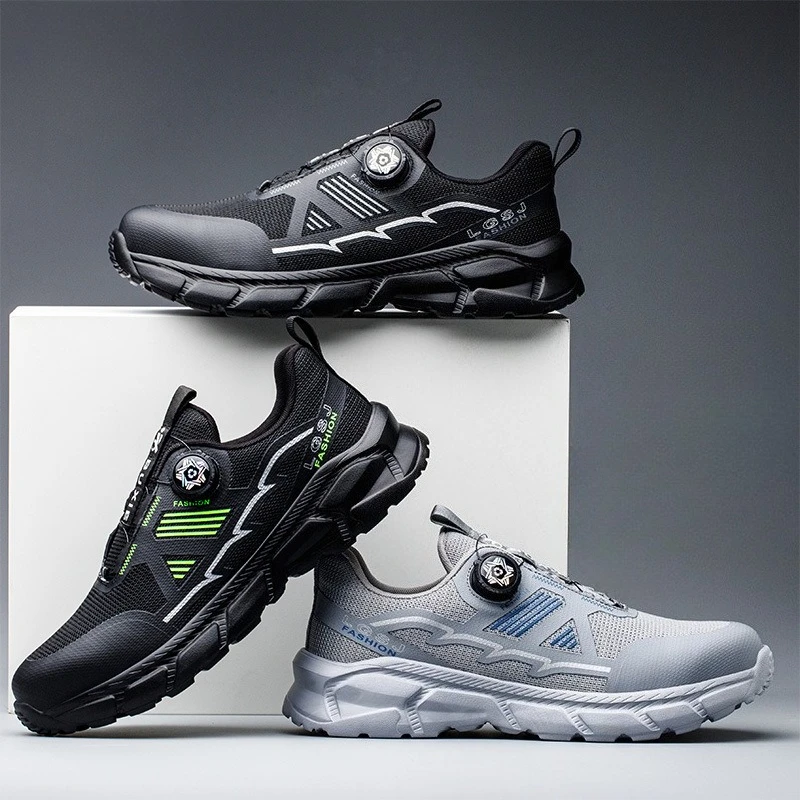 

Men's Safety Shoes Anti-puncture Work Safety Shoes for Men Breathable Boots Anti-slip Work Sneakers with Steel Toe Cap