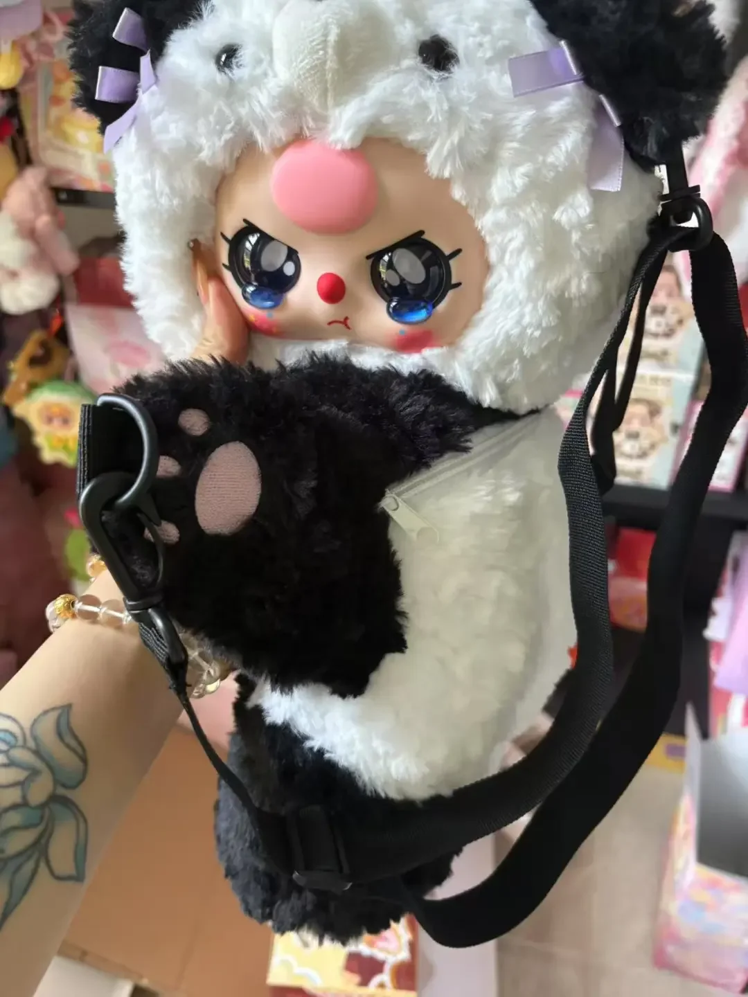 Spot bebê três 400% grande abraço mochila do bebê caixa cega menina coração boneca bonito pequeno coelho boneca menina crianças presentes surpresa