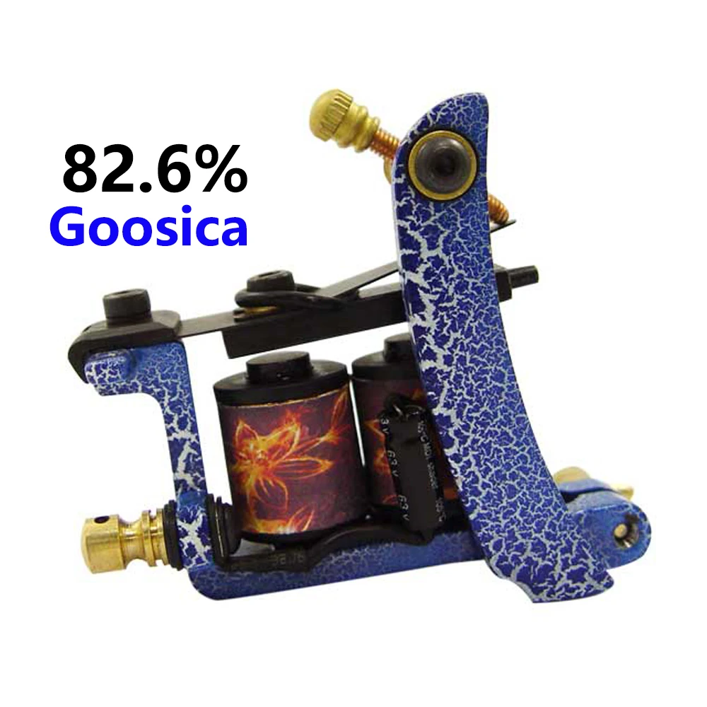 GH82 Goosica Cailan Coil Tattoo Machine 10 Wraps Coil Dual-coiled Handmade Tattoo Machine Gun For Liner Shader Tattoo Artist