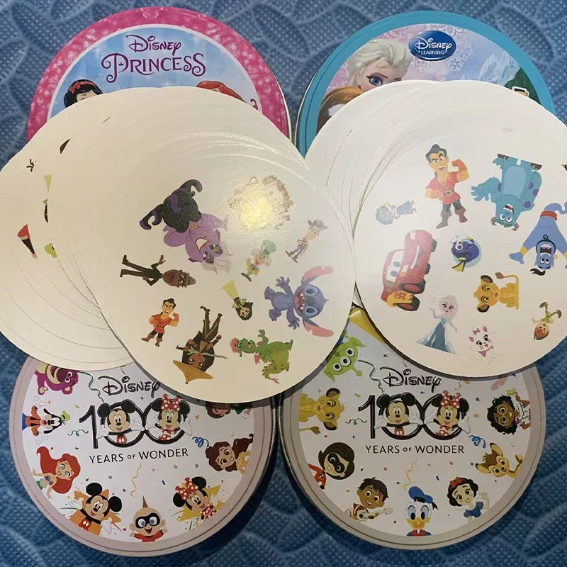 Disney Card Board Games 100 YEARS of WONDER Stitch Iron Box Toys Family Holidays Camping Sports Friends Christmas Halloween Gift