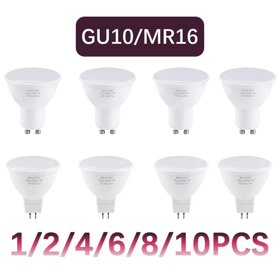 1/2/6/10 sztuk reflektor LED GU10 żarówka LED 12W 9W 6W 3WLED lampa 220V reflektor MR16 7W Lampada GU5.3 żarówka kukurydza gu 10 ampułki