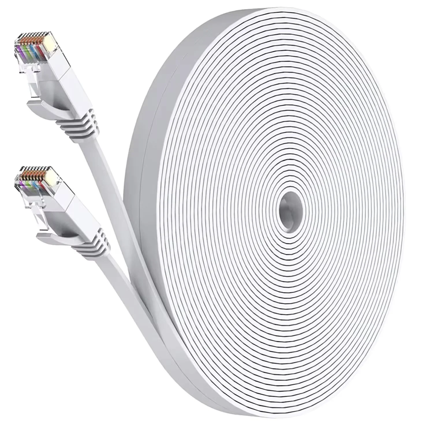 CAT6 Ethernet Cable Flat UTP Network Cable 50M RJ45 Patch LAN Cable Ethernet CAT 6 0.1M 0.2M 0.3M 20M 50M Ethernet Cable CAT 6
