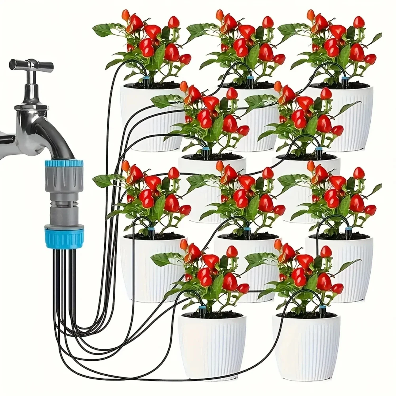 

10-Pack Durable and Reliable Sturdy 3/4 Inch Adapters for Automatic Drip Irrigation Device - Essential Micro Irrigation System G