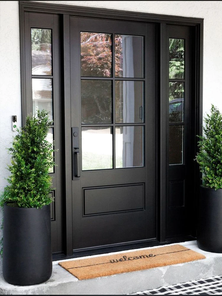 Sixinalu French Interior Doors Front Exterior Patio Accordion Doors Thermal Break Aluminum Double Glazed Door Home Decor Custom