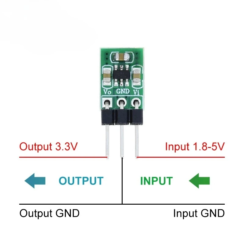 1/3/5 قطعة صغيرة 1.8 فولت 3 فولت 3.7 فولت 5 فولت إلى 3.3 فولت دفعة وبوك منخفضة الضوضاء مضخة شحن تنظيمية 2 في 1 محول تيار مستمر/تيار مستمر