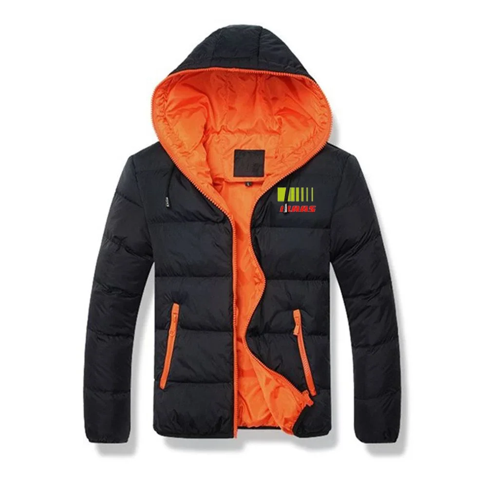 Claas 2023 nuovi uomini autunno e inverno capispalla cappotti maschili con cappuccio spessi caldi top Casual giacca imbottita in cotone tinta unita