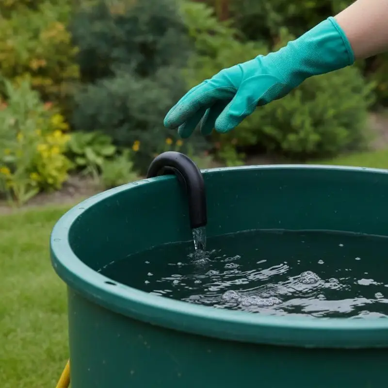 Schwerlast-Wandhalterung für Poolschläuche zur Befüllung von Wassertanks in Garten, Terrasse und zur Bewässerung im Freien. – Detail 6