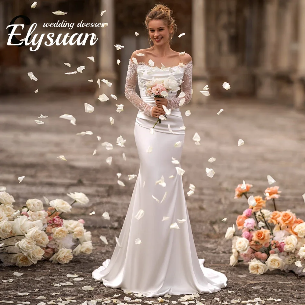 Белые свадебные платья с открытыми плечами по индивидуальному заказу, сексуальные платья с завязкой на талии, элегантные вечерние платья de novia