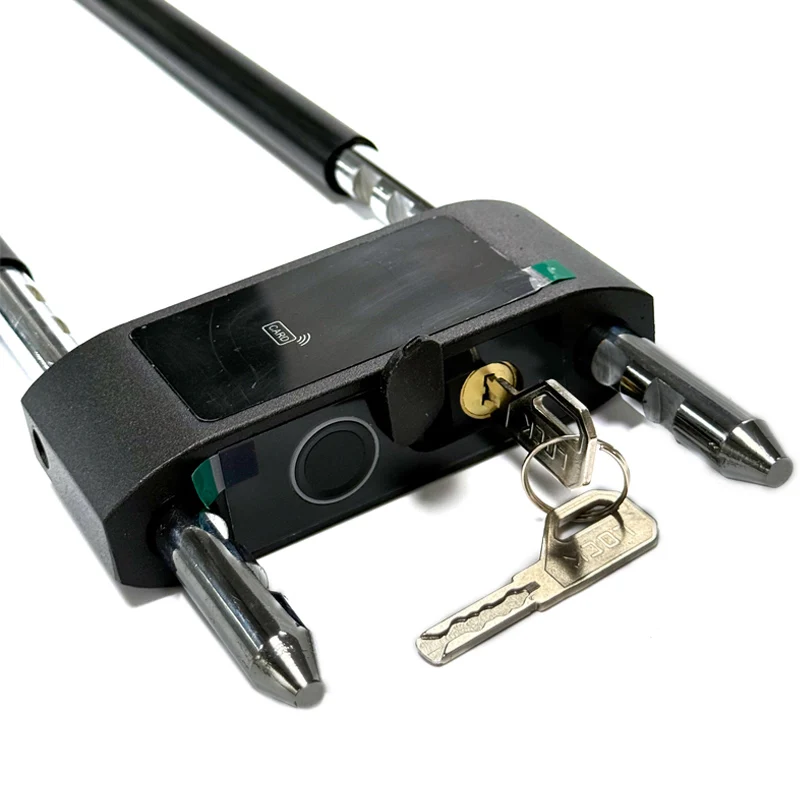 U-shaped fingerprint glass door lock intelligent biometric keyless digital code u-shaped lock