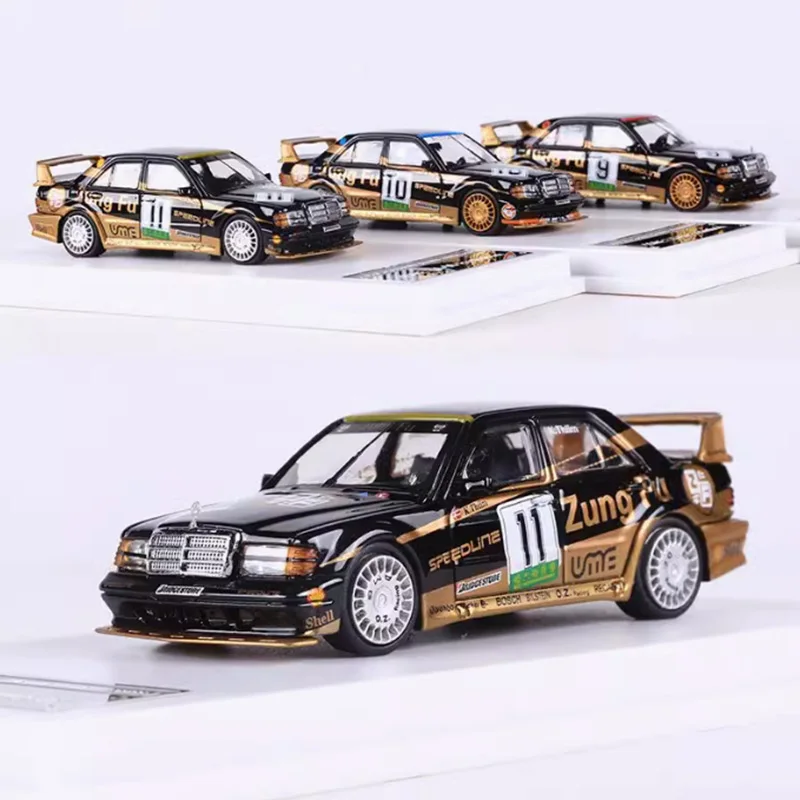 LMLF Diecast Alloy 1:64 Scale benz‘s 190e W201 2.5-16 Evolution Racing Car Model Static Collection Decorated Holiday Gifts Toys