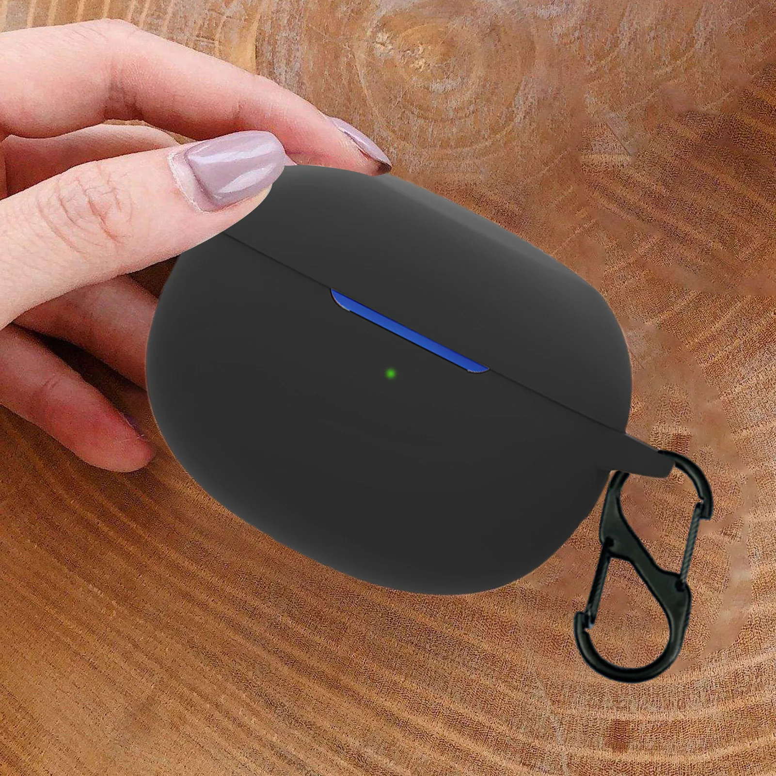 2022 New Silicone Cover Case For Realme Buds Air 3 Case With Carabiner Sticker Skin Earphone Cases Accessories Protection