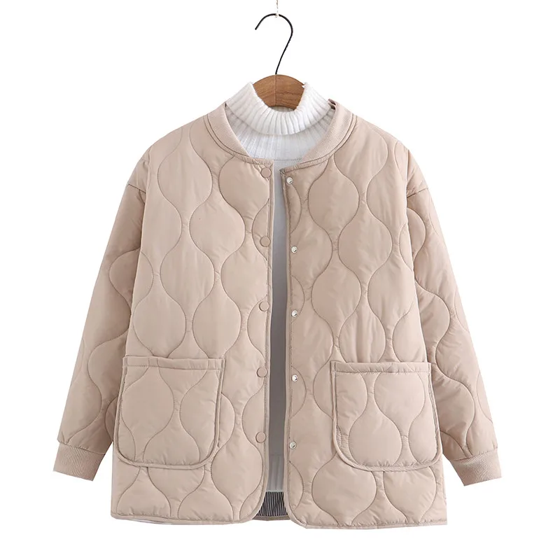 Oversize Women Lightweight Cotton Coat 2025 New Middle-Aged Women Loose Cotton Padded Jacket Women Quilted Jacket Thin Outerwear