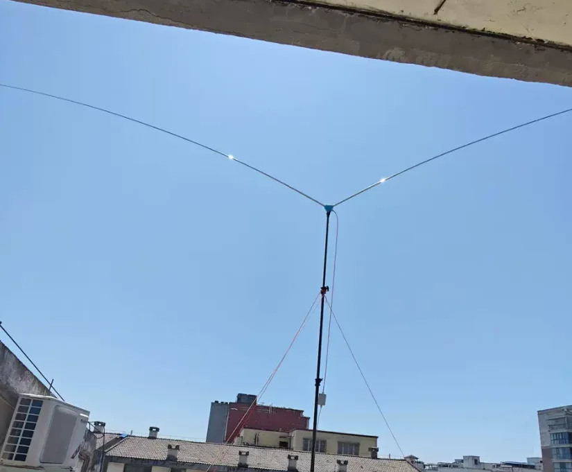 MA-50 Portable Inverted-V Telescopic Shortwave Antenna V1.0 | 14-50MHz Multi-Band HF Whip for Field Ham Radio