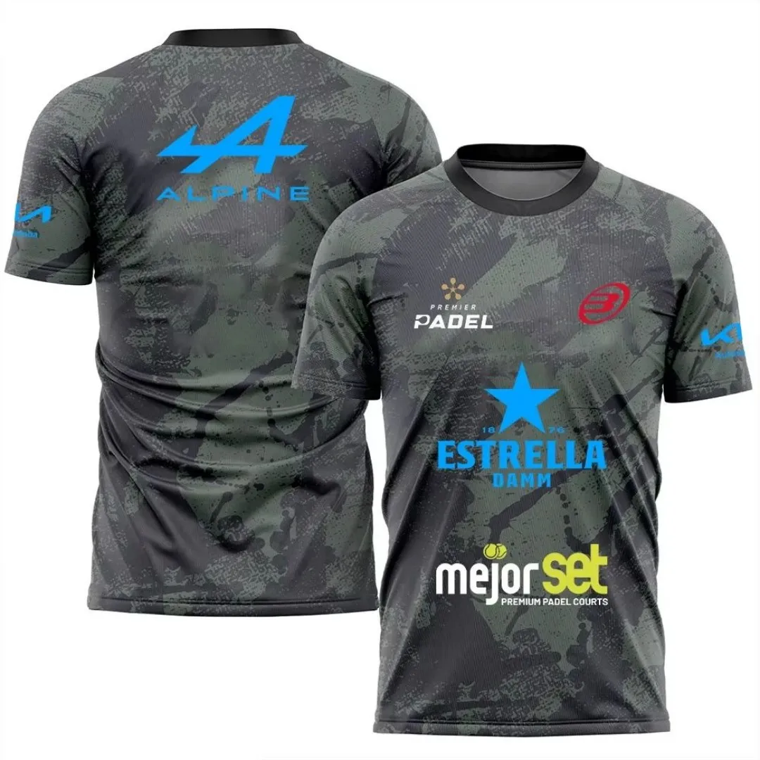 2025 summer new men's round neck light tennis T-shirt short sleeve top comfortable sports badminton clothing fashion T-shirt image 6