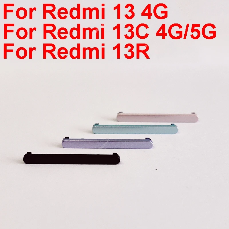 ل Xiaomi Redmi 13 13C 13R 4G حتى أسفل حجم زر الطاقة حجم الجانب زر التحكم مفاتيح جانبية استبدال إصلاح أجزاء