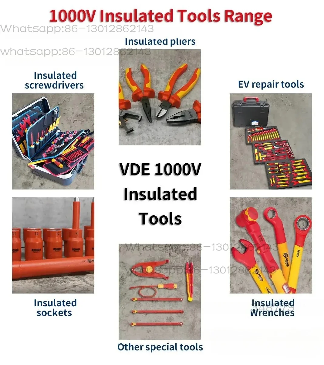 2026Hot Selling 6-32mm1000V High Voltage Insulated Open Ended Wrench VDE Certification Insulation Open End Spanners Handle Tools