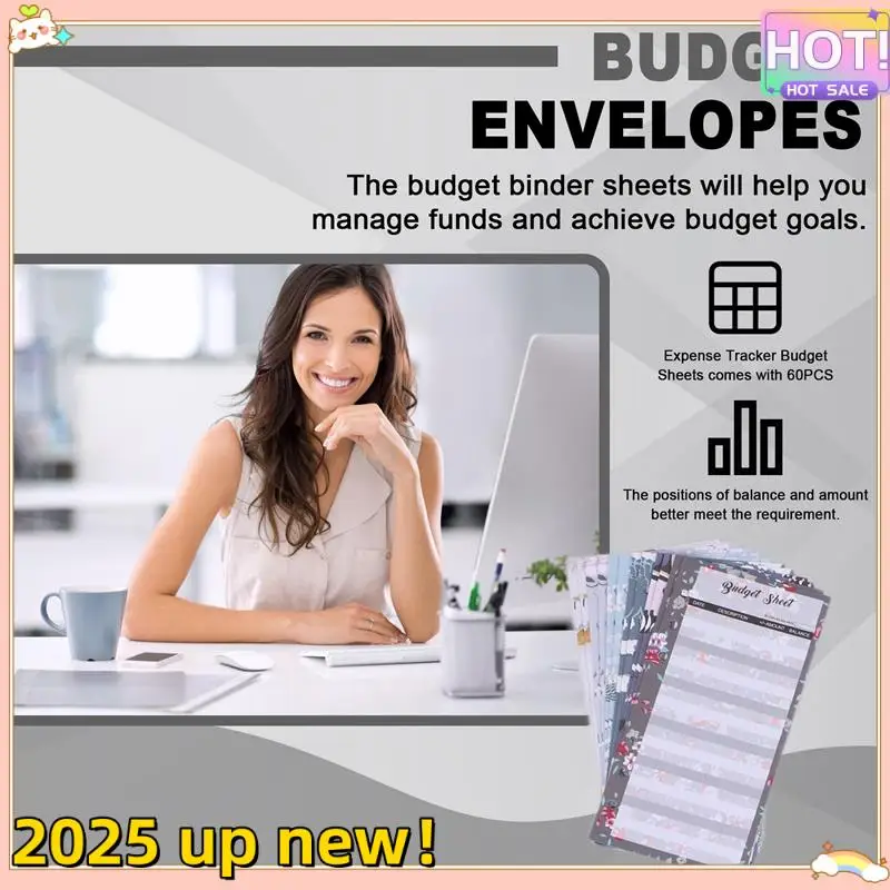 L47anew!-Budget Binder Sheets -60Pcs Expense Budget Organizer For Budgeting And Finances Management, Ledger Book, Bill Organizer