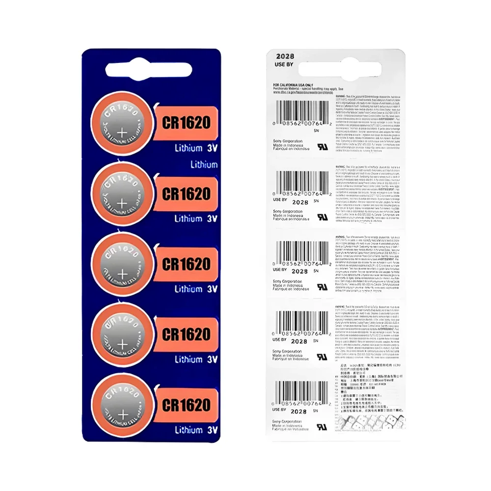 Original For SONY  CR1620 Button Battery For Watch Car Remote Control Calculator Scales Shavers DL1620 BR1620 Coin Cells