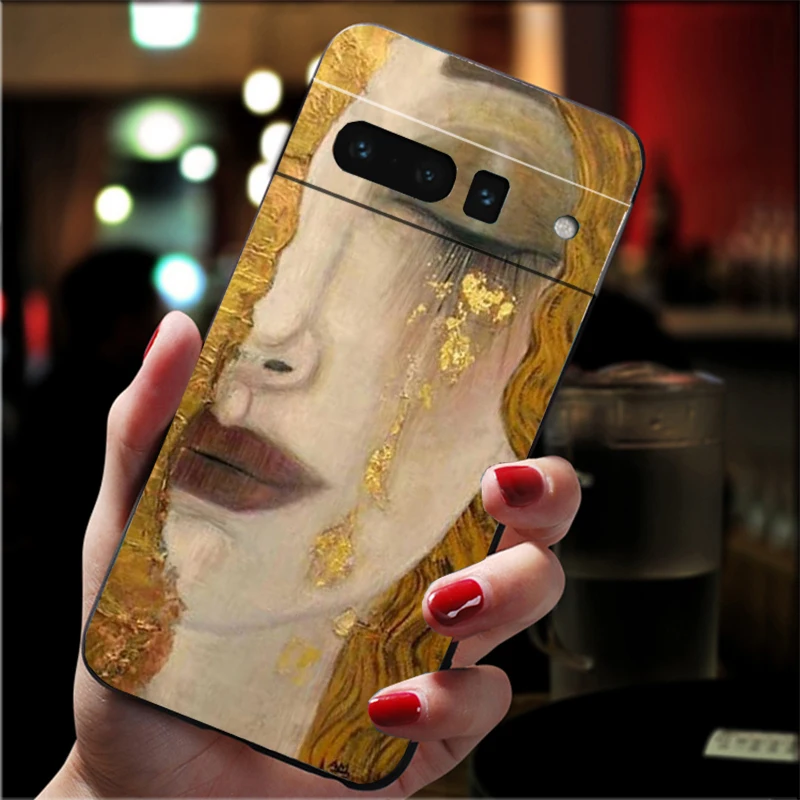 Kiss Gustav Klimt Golden Tears Phone Case for Google Pixel 9 Pro XL 9 8 7 Pro 8A 7A 7 6A 6 Pro Pixel 4 3 XL 5 6 4A Case