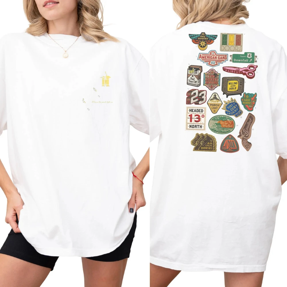 Noah Kahan Divide tour T-shirt with lyrics 