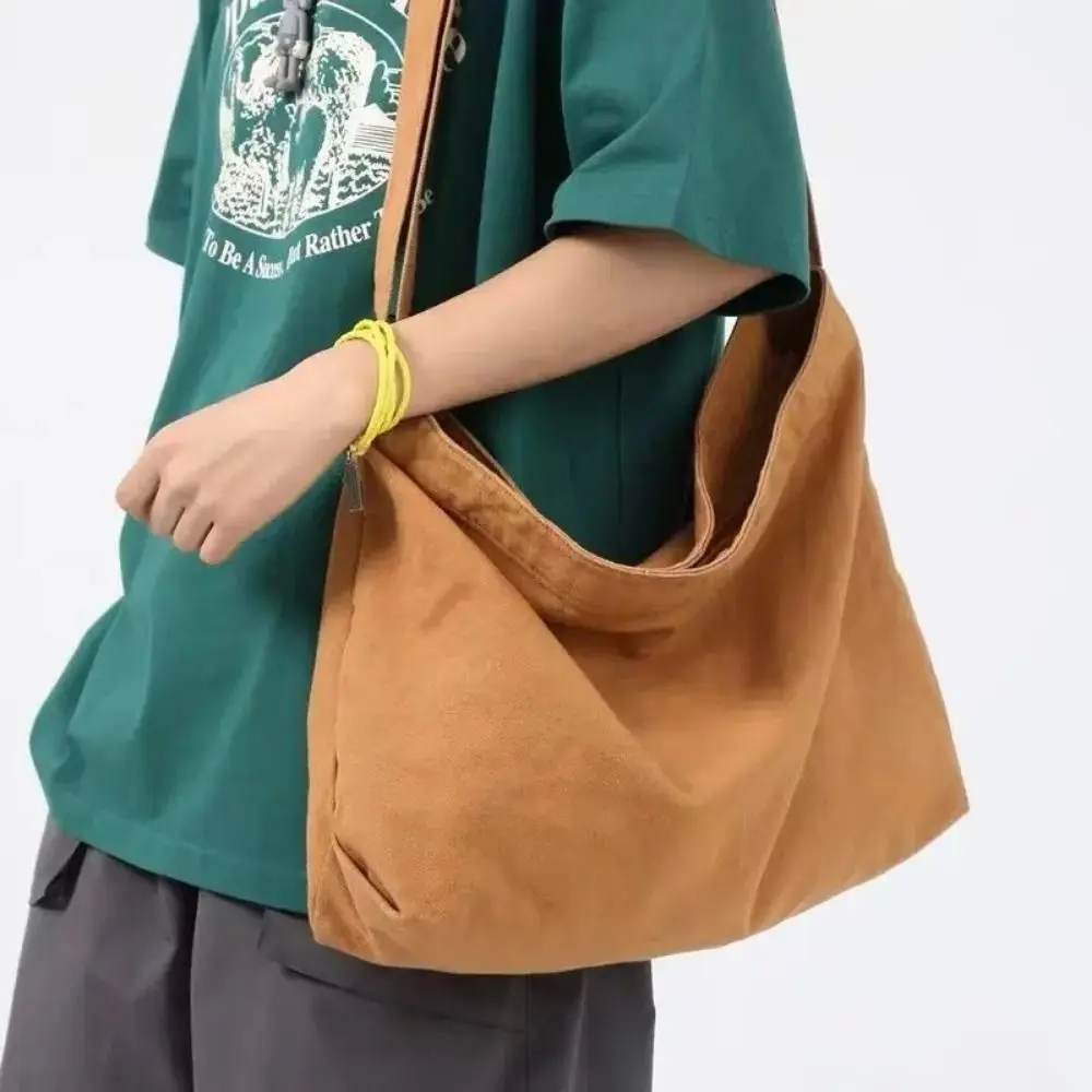 Korean Canvas Shoulder Bag Large Capacity Multi-purpose Messenger Bag Travel Tote Bag Woman Men
