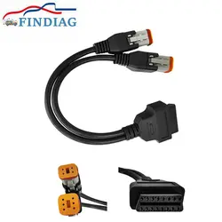 For Harley Husqvarna YAHAMA HONDA SUZUKI Bombardier Motorcycle 6Pin 4Pin OBD2 Adapter Diagnostic Cable Scanner Extension Cable