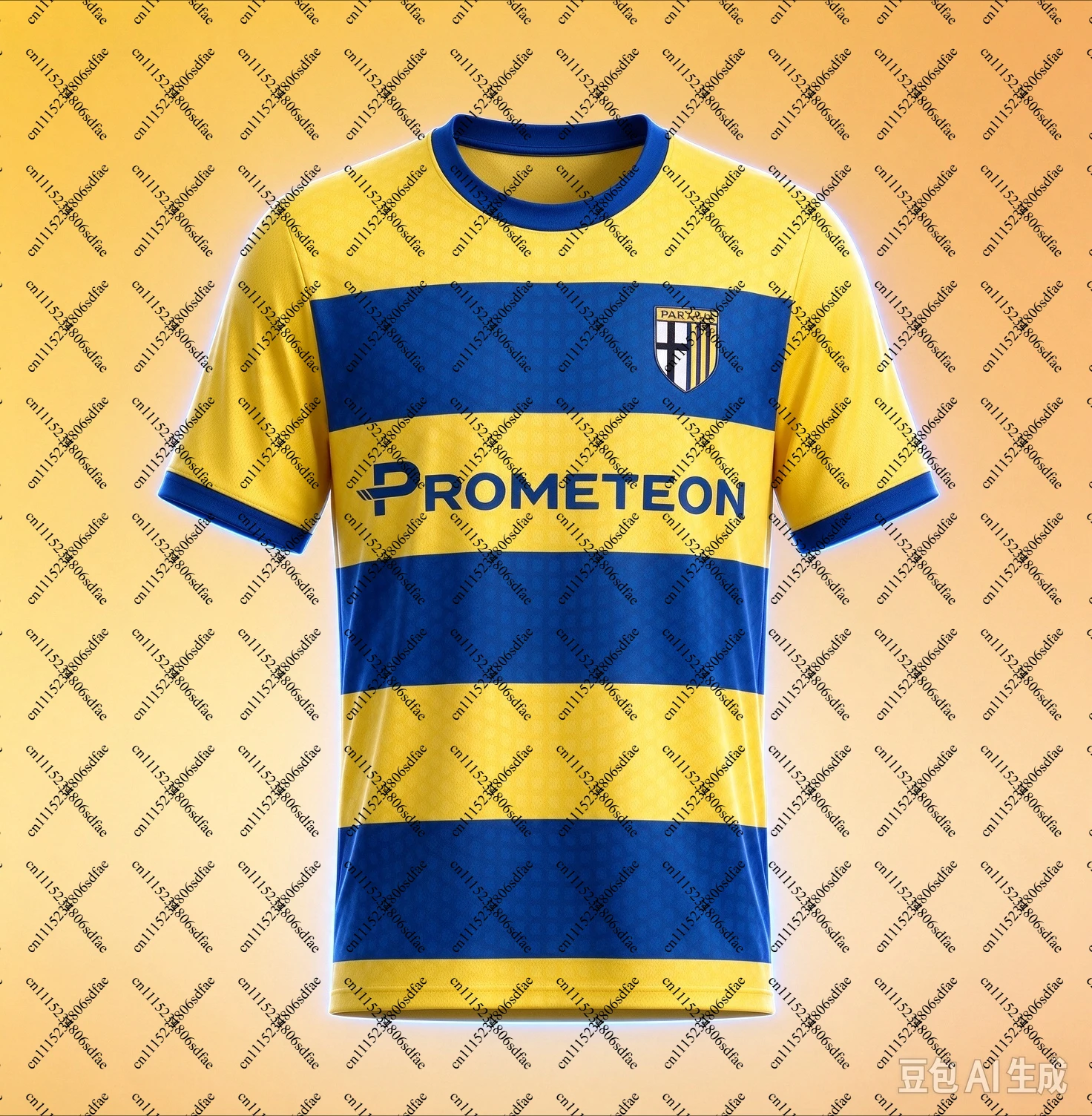 26‑27 Men Club‑Badge Pattern Soccer Jersey T‑Shirt, Summer Front Logo Print Sports Wear, Competition Quick Drying Short Sleeve
